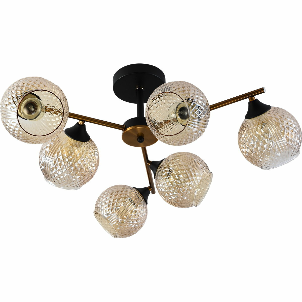 Люстра на штанге Reluce 11341-0.3-06 GOLD BRONZE+BK