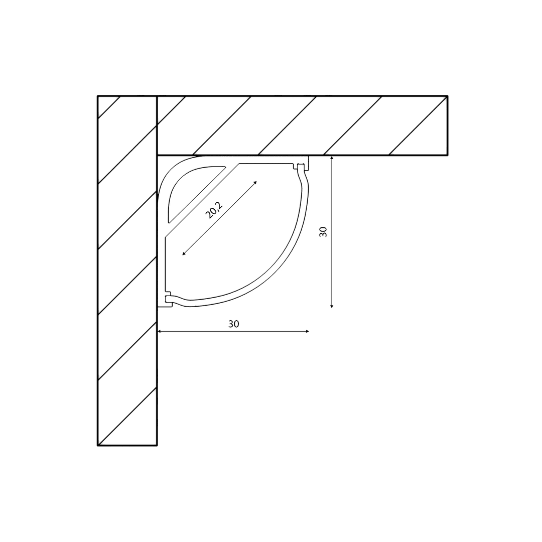 Профиль алюминиевый SWG SF-3030 001138