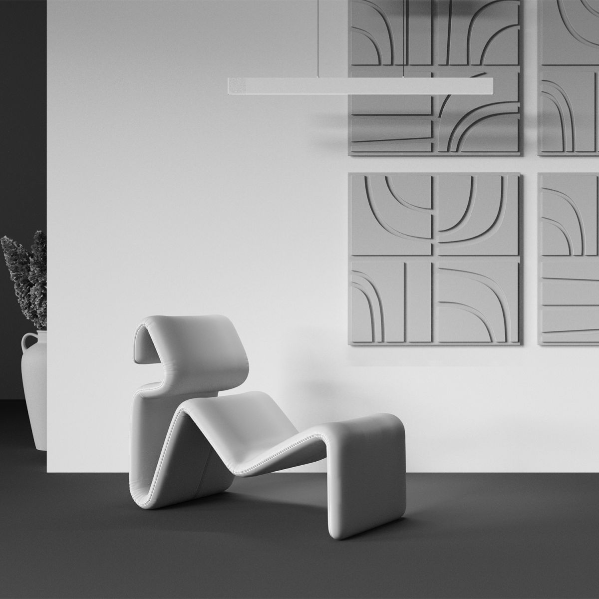 Линейный подвесной светильник Maytoni Technical Euphoria P109PL-36W2.7-6K-W