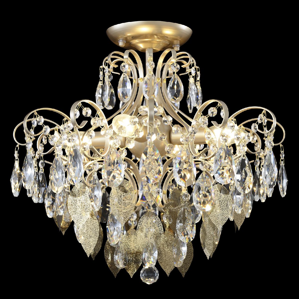 Потолочный светильник Crystal Lux ESMIRALDA PL4 GOLD