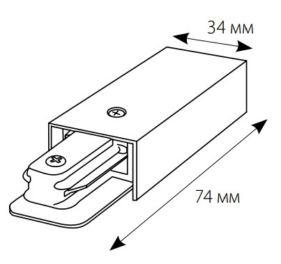 Ввод питания для шинопровода (10572) Volpe UBX-Q121 K01 WHITE