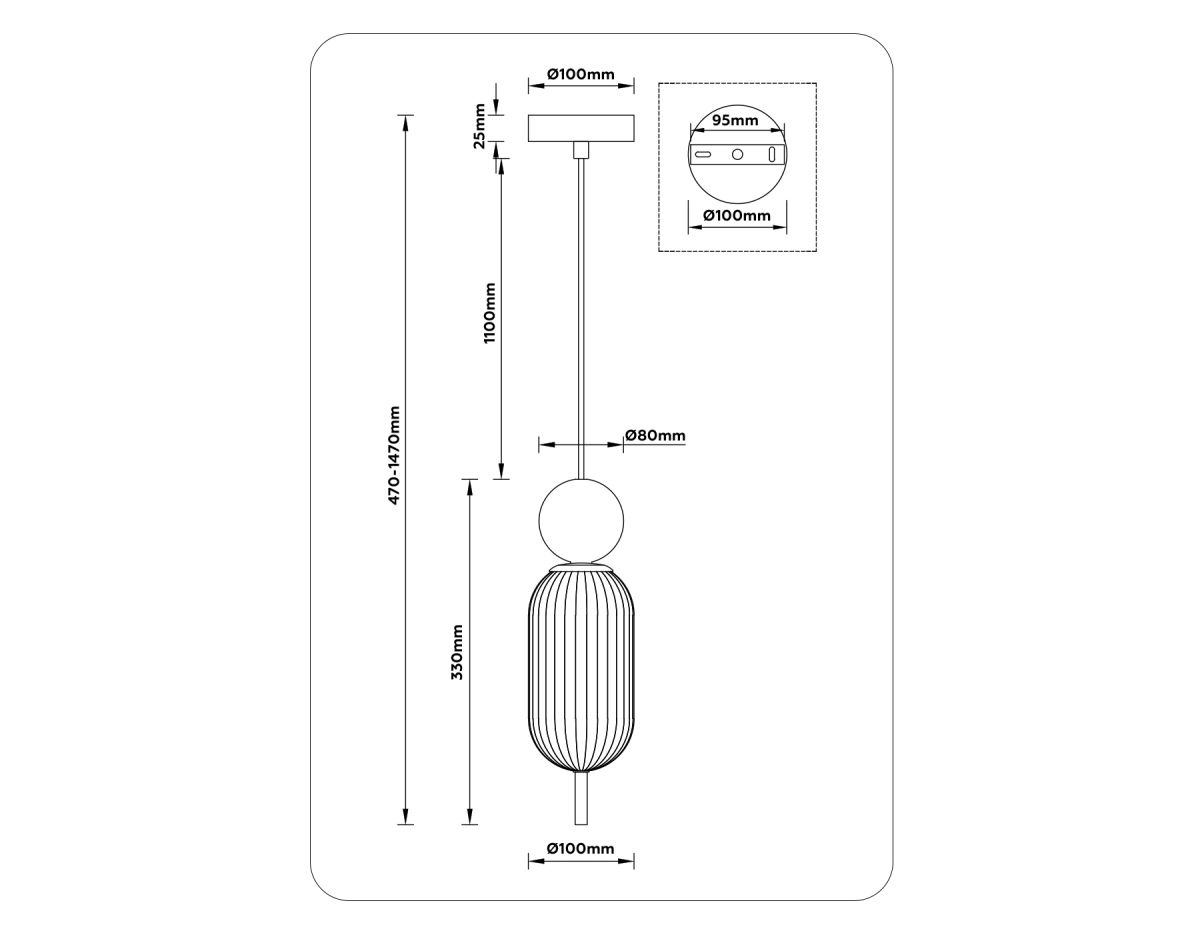 Подвесной светильник Ambrella Light High Light Ceramo Modern LH53101