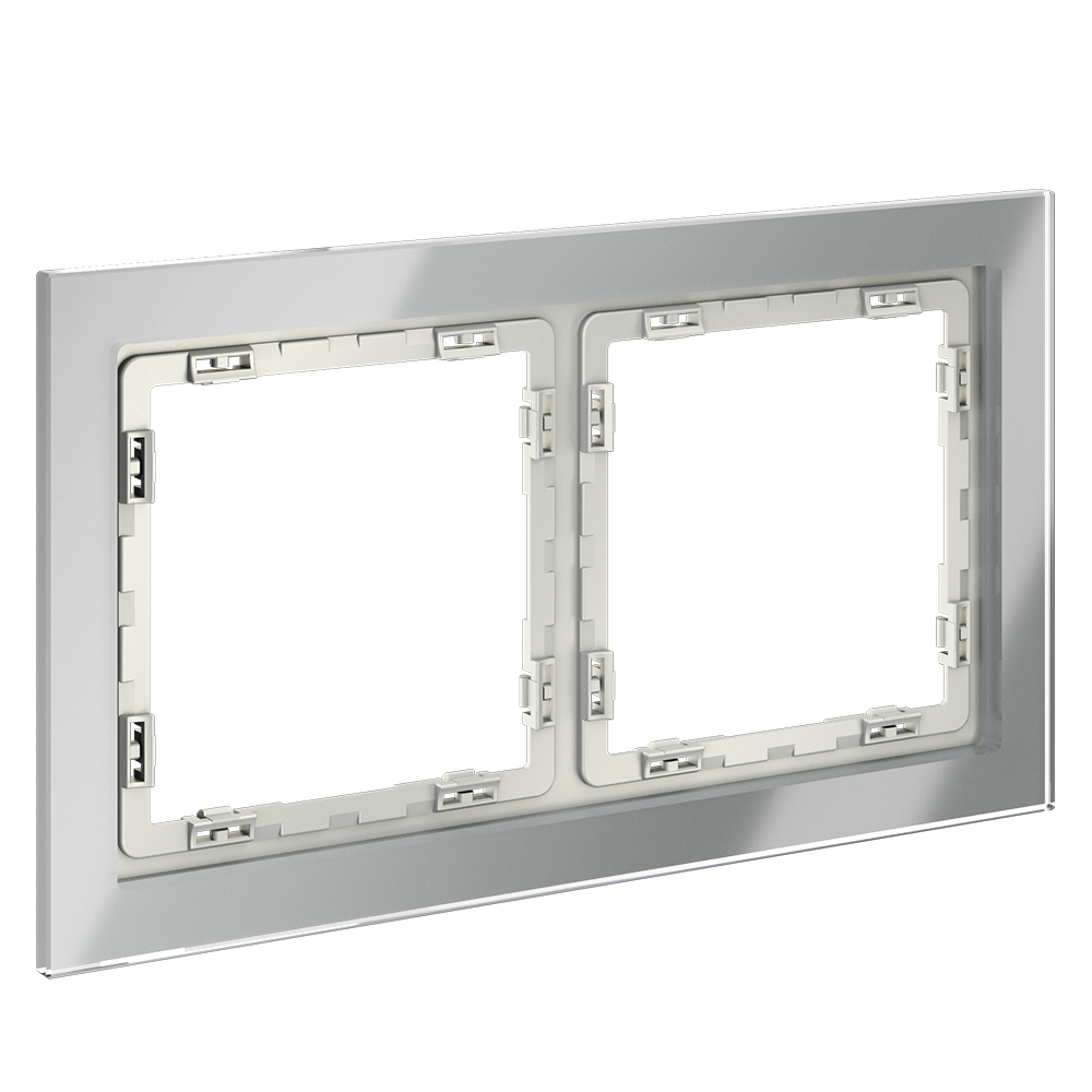 Рамка на 2 поста Voltum S70 VLS110205 (сталь, стекло)