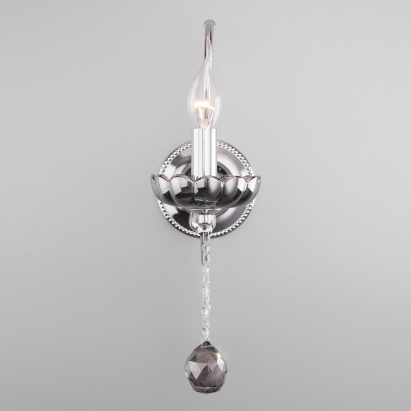 Бра Eurosvet 10107/1 хром/дымчатый хрусталь Strotskis