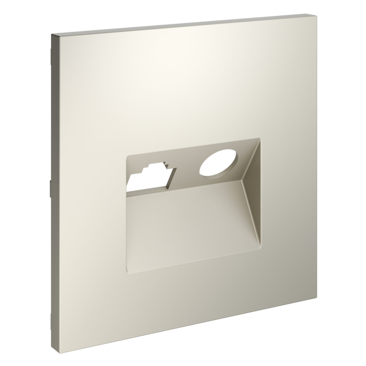 Накладка для розетки TV+RJ45 кат. 6 Voltum S70 (кашемир) VLS002703