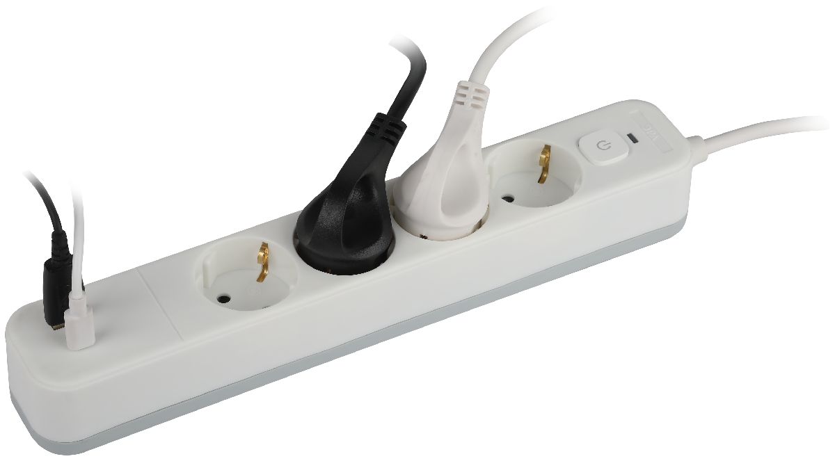 Сетевой фильтр Эра USF-4es-3m-2xUSBAC-W Б0059573