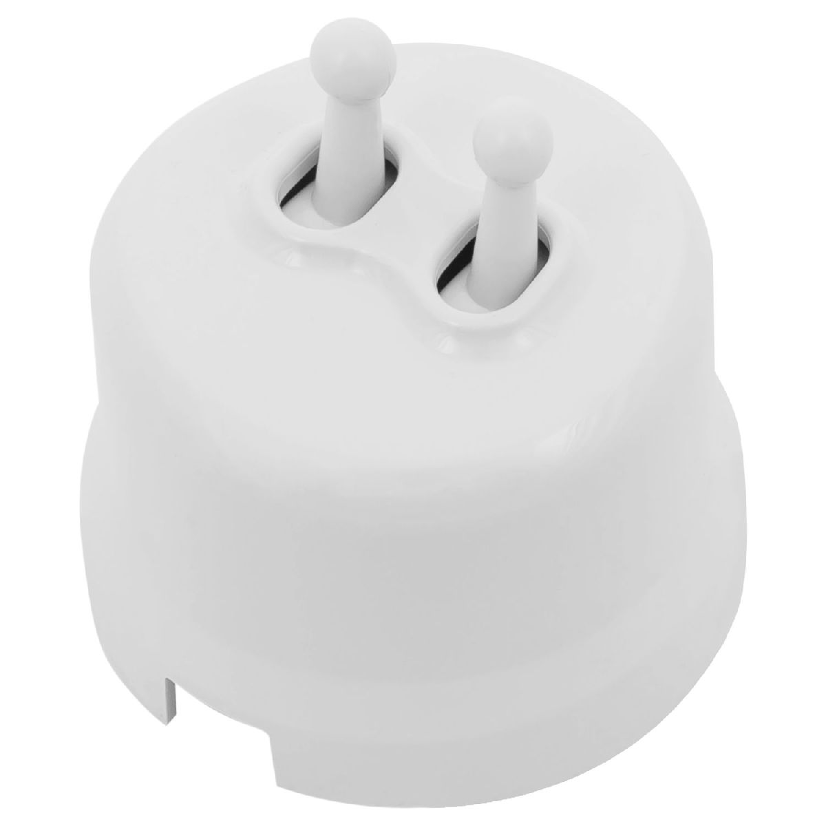 Выключатель двухклавишный тумблерный Bironi Лизетта B1-232-21