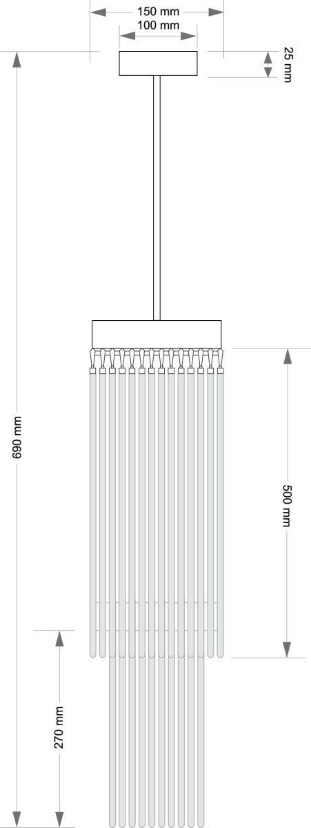 Люстра на штанге Kutek Filago FIL-ZW-4(Z)150/500