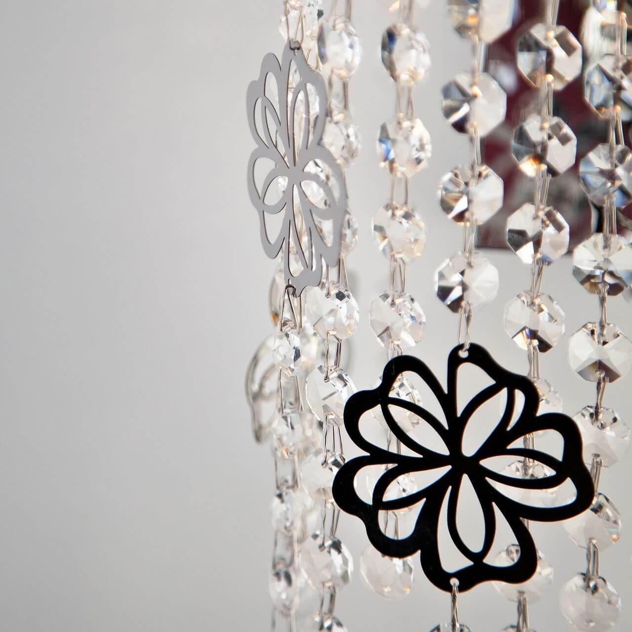 Настенный светильник Eurosvet Flower 10083/2 хром/прозрачный хрусталь Strotskis