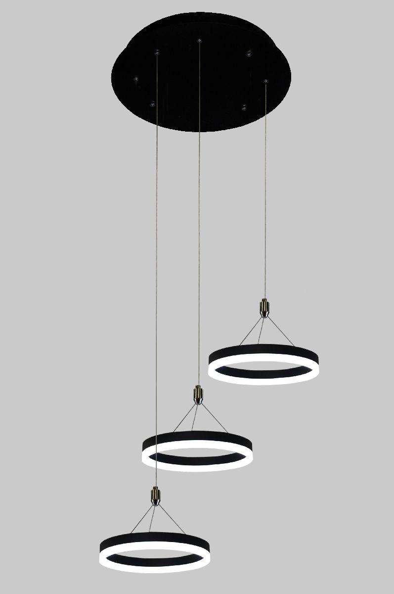 Подвесной светильник Elvan LU-155/3R-21W-NH-Bk