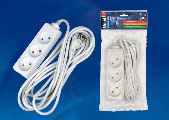 Удлинитель (02858) Uniel 3гн х 2м б/з Standard S-CD3-2
