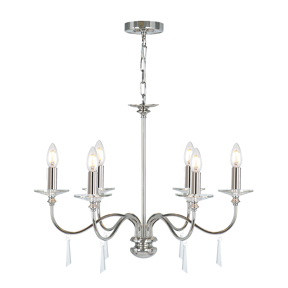 Подвесная люстра Elstead Lighting Finsbury park FP6-POL-NICKEL