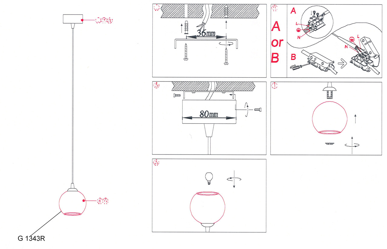 Подвесной светильник Odeon Light Eruca 1343/R