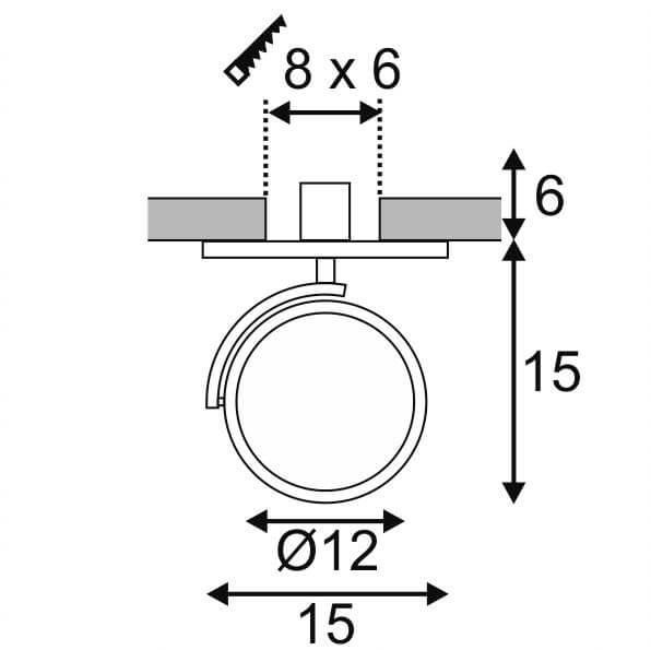Встраиваемый спот SLV Kalu Recessed QPAR 1 113350