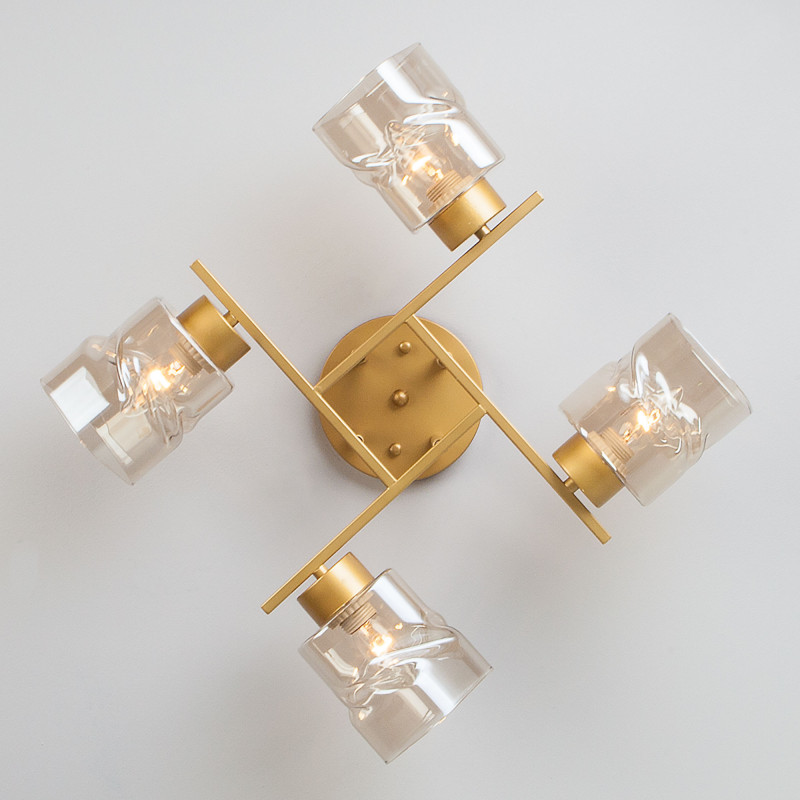 Люстра на штанге Eurosvet 30165/4 перламутровое золото