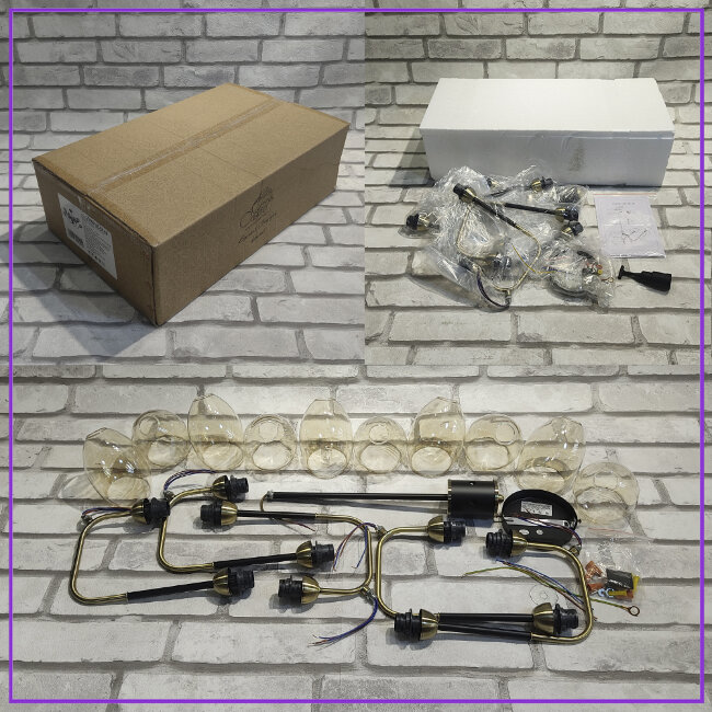 Люстра на штанге Seven Fires Rodengo SF4008/10C-BK-AB