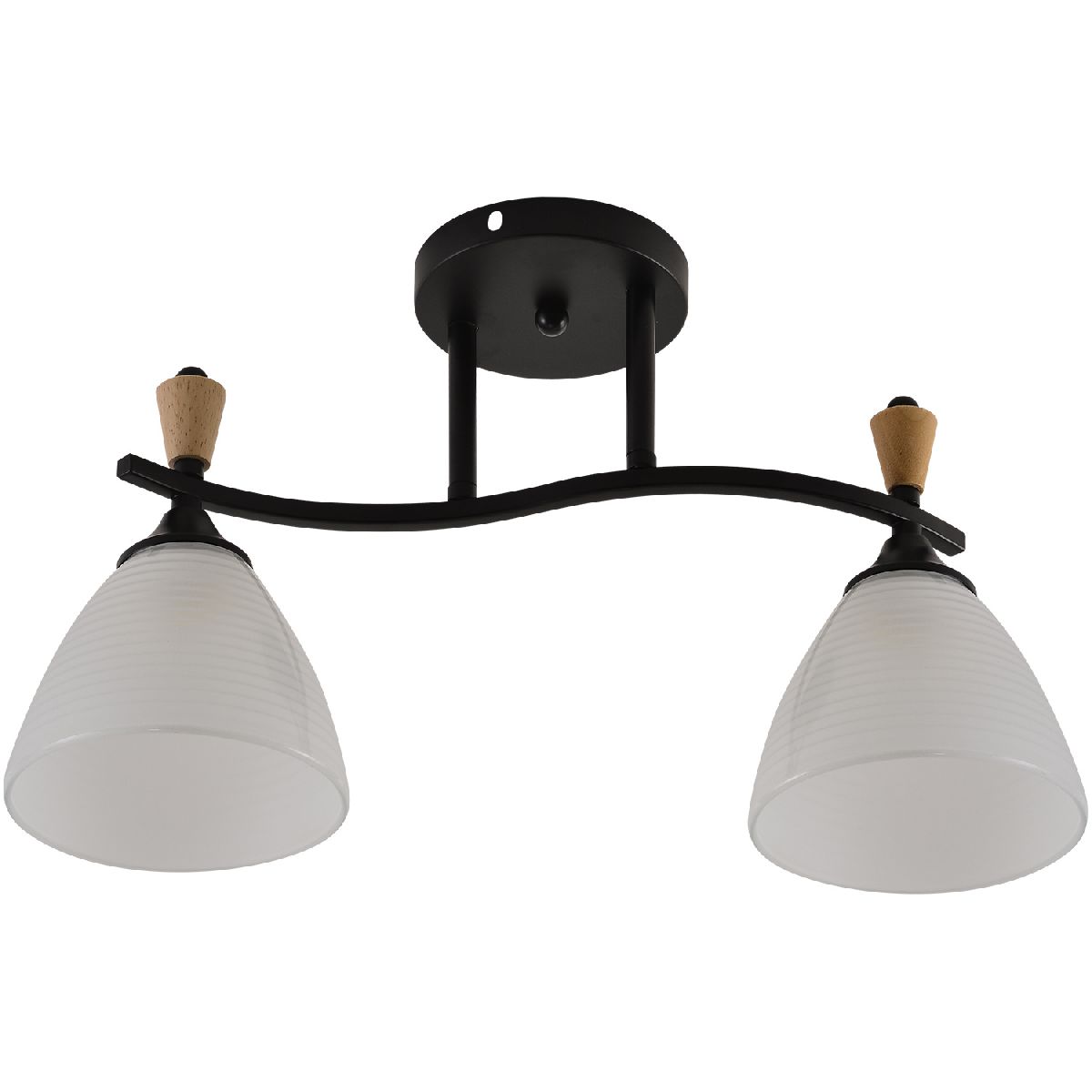 Потолочный светильник Reluce 01589-3.3-02B BK+WOOD