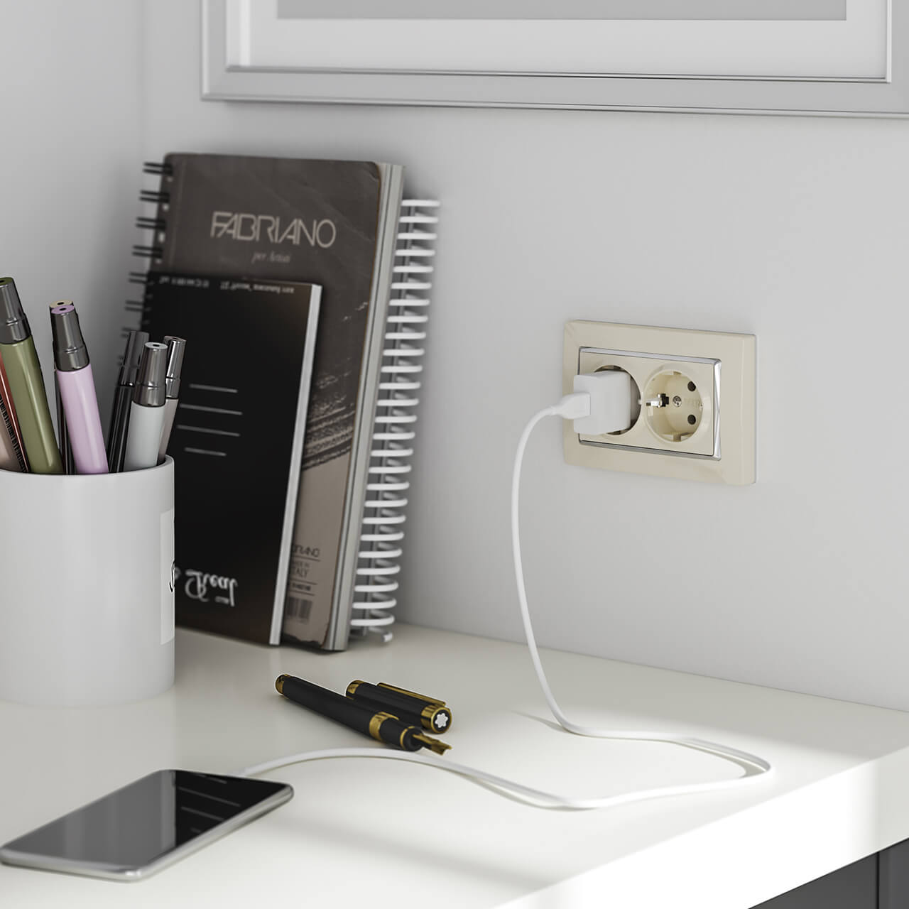 Розетка двойная с заземлением Werkel слоновая кость W1172003 4690389155840