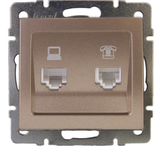 Розетка компьютер+телефон Lezard Rain 703-3188-143