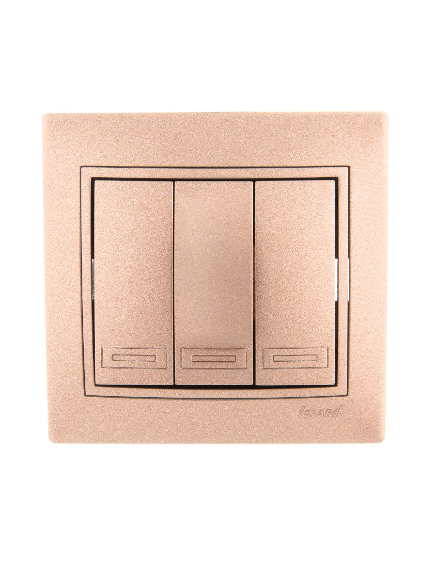 Выключатель тройной Lezard Mira 701-3131-109