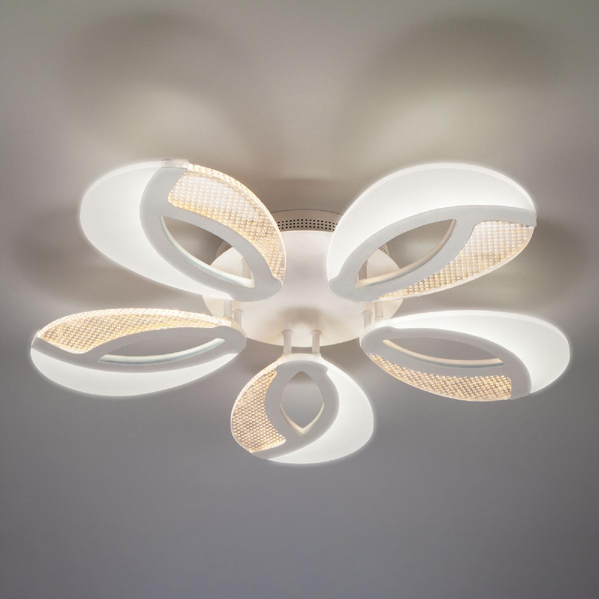 Потолочный светодиодный светильник Eurosvet Flake 90140/5 белый