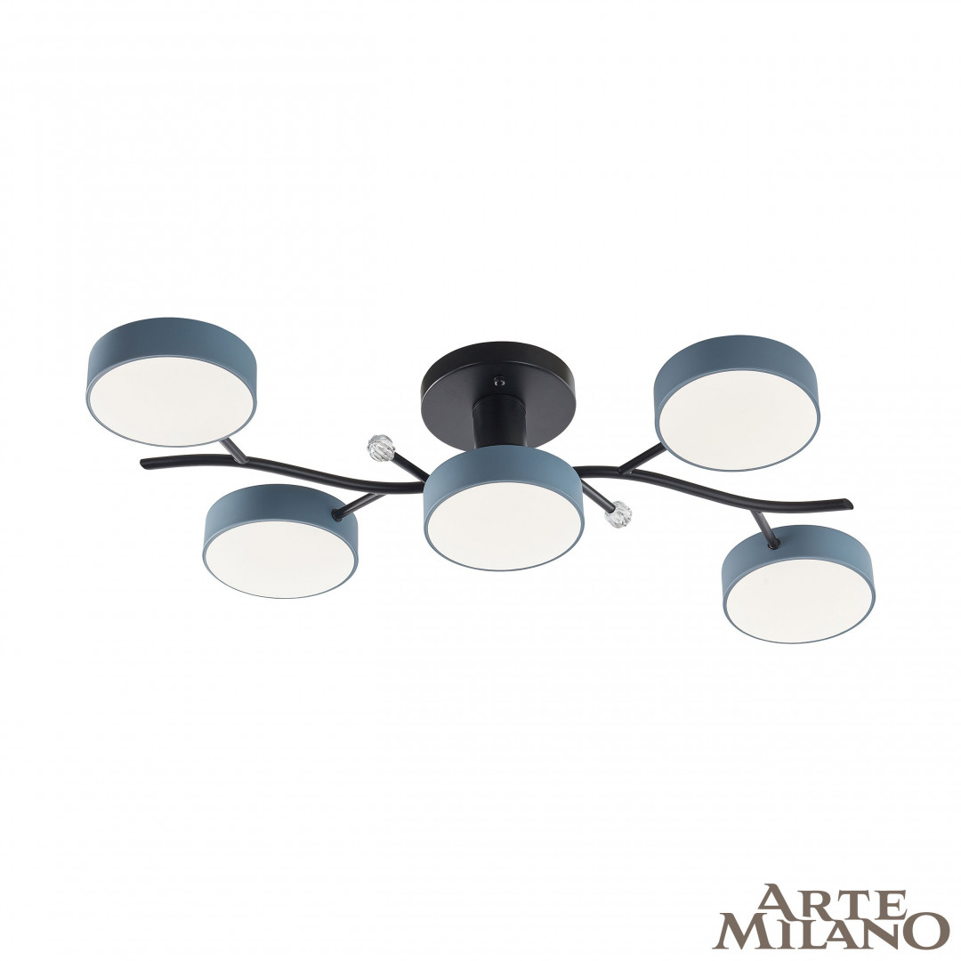 Потолочная люстра Arte Milano Ferrara 256606/5 Bk/Gr
