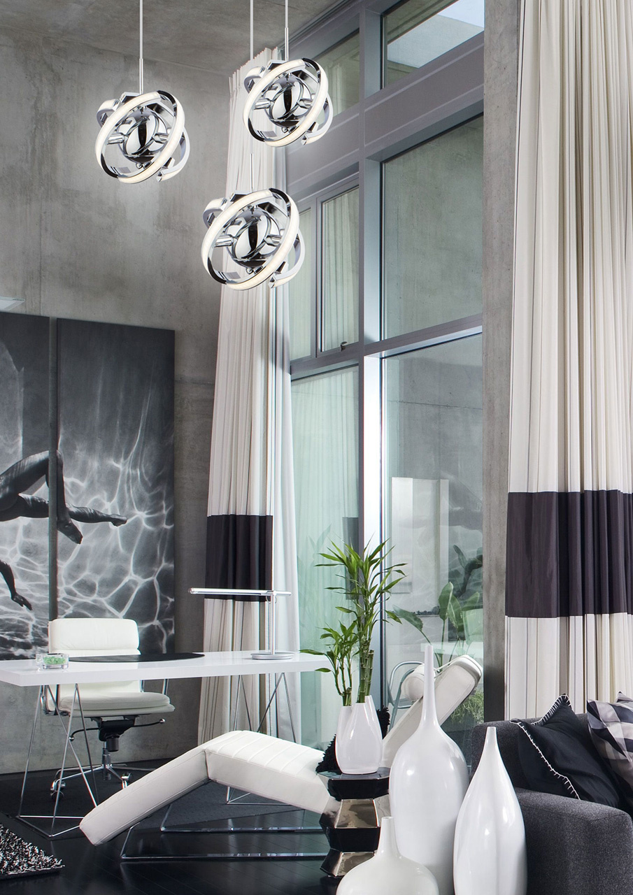 Подвесной светодиодный светильник Eurosvet Solo 90057/1 хром