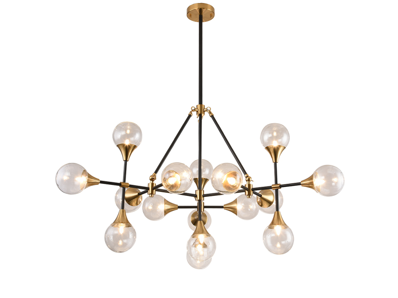 Подвесная люстра Elvan LU-173/16-G9-BkGlCl