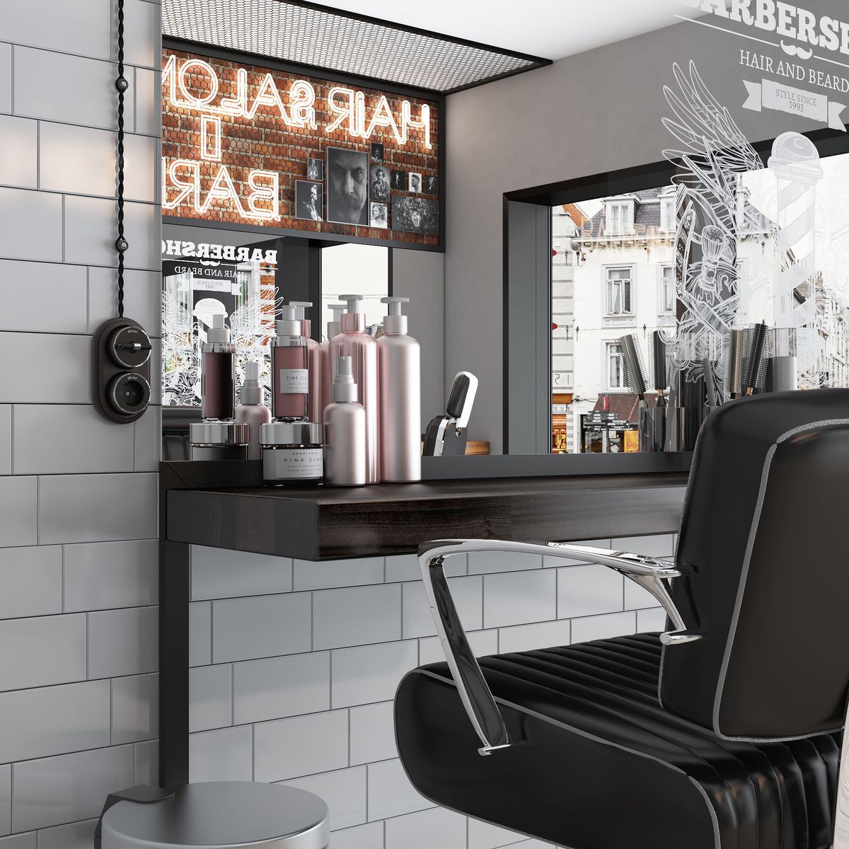 Переключатель одноклавишный Werkel Vintage черный матовый/хром W5812051 4690389174032