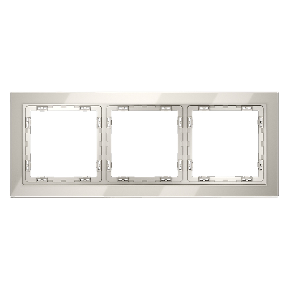 Рамка на 3 поста Voltum S70 VLS110303 (кашемир, стекло)