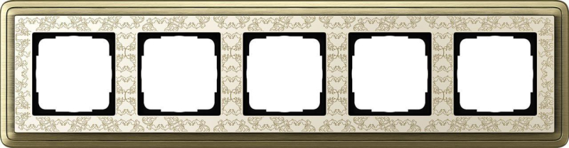 Рамка 5-постовая Gira ClassiX Art бронза/кремовый 0215663
