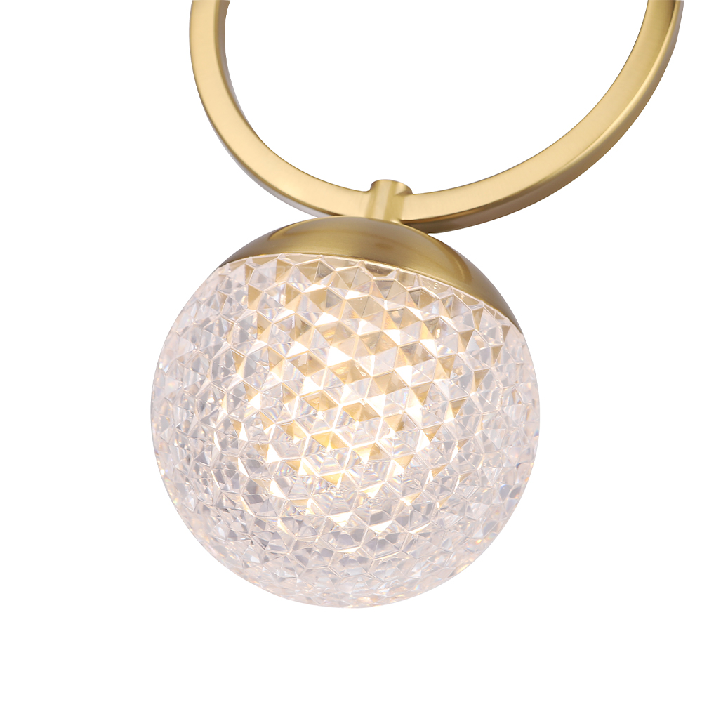 Подвесной светильник шар Crystal Lux CAROLINA SP1 V1 BRASS