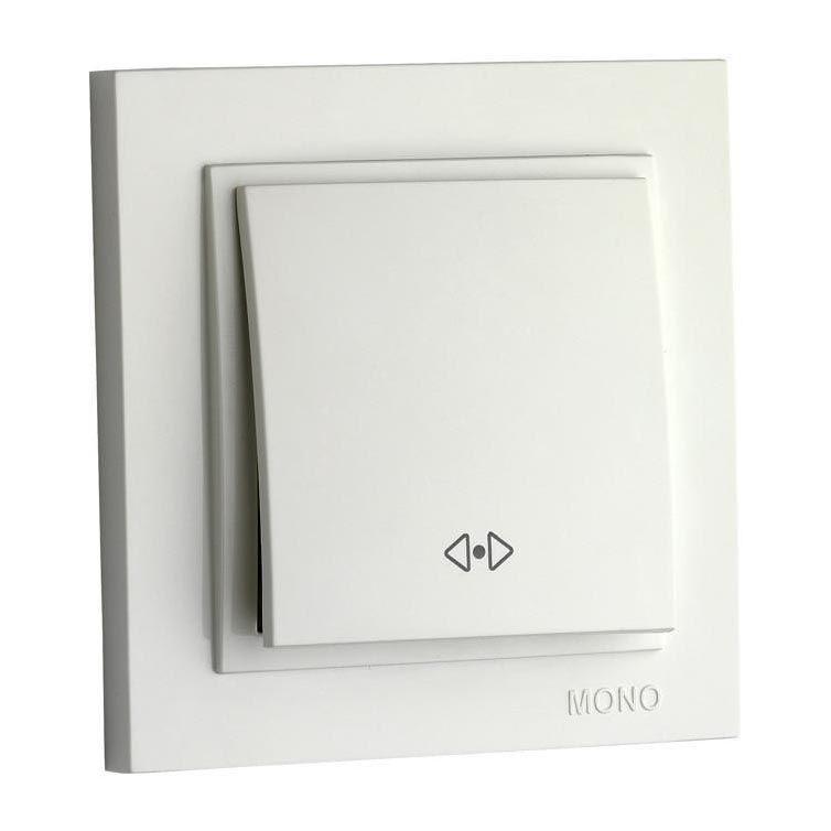 Выключатель одноклавишный перекресный Mono Electric Despina 10А 250В белый 102-190025-112