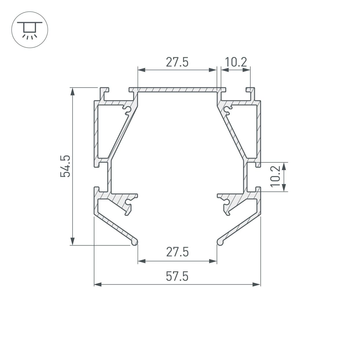 Профиль-держатель Arlight MAG-STRETCH-ORIENT-2000 036147(2)