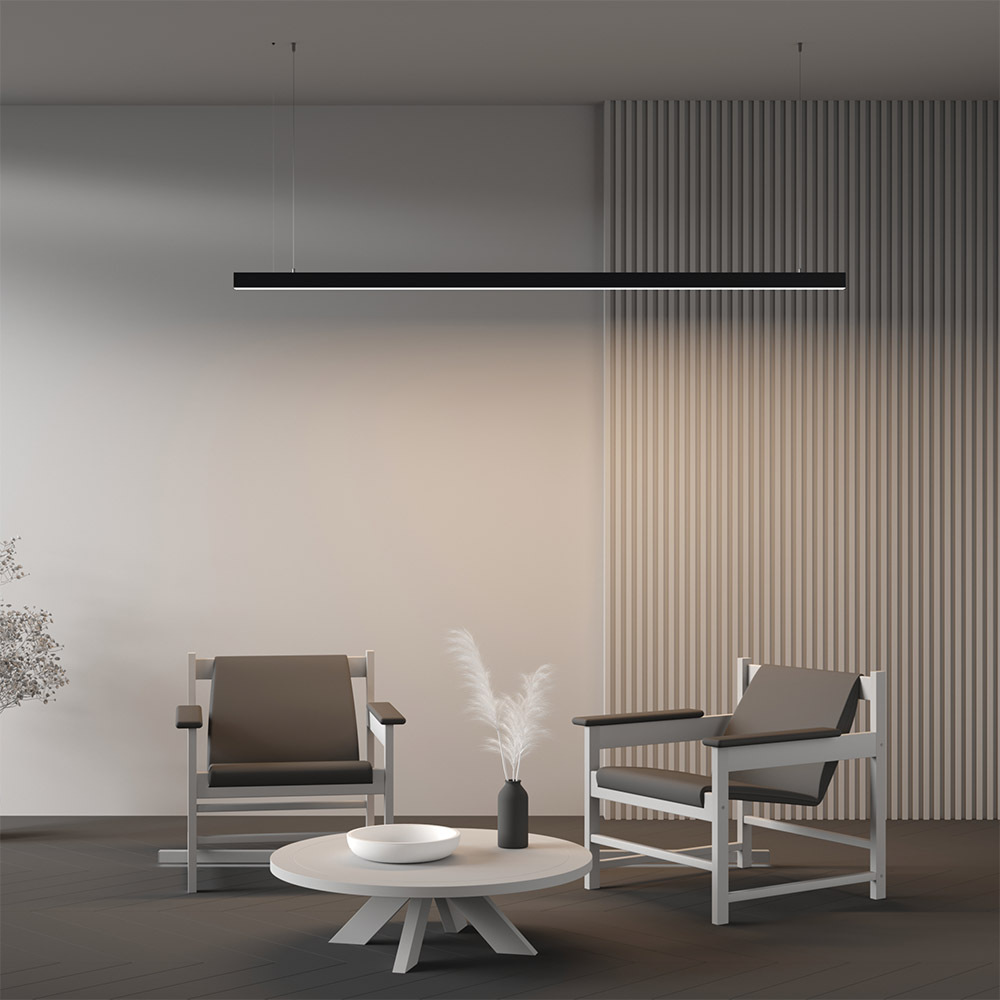 Линейный подвесной светильник Maytoni Technical 4000K 35x35 (Черный, 2 м) LL312016