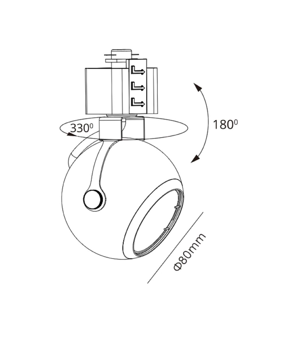 Трековый светильник Эра TR35-GU10 MG Б0053297