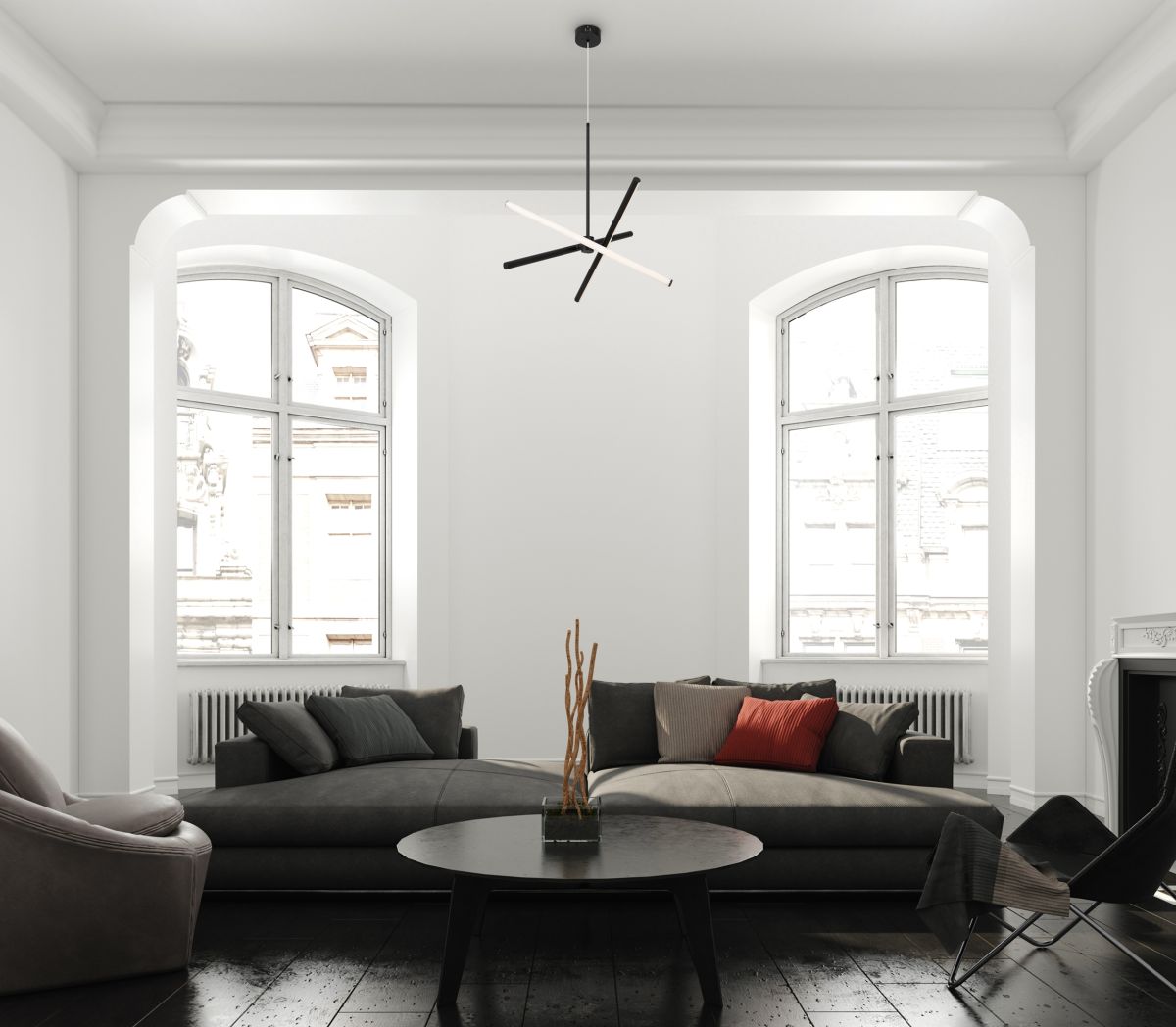 Подвесной светильник черный Freya Artwork FR6069PL-L65B