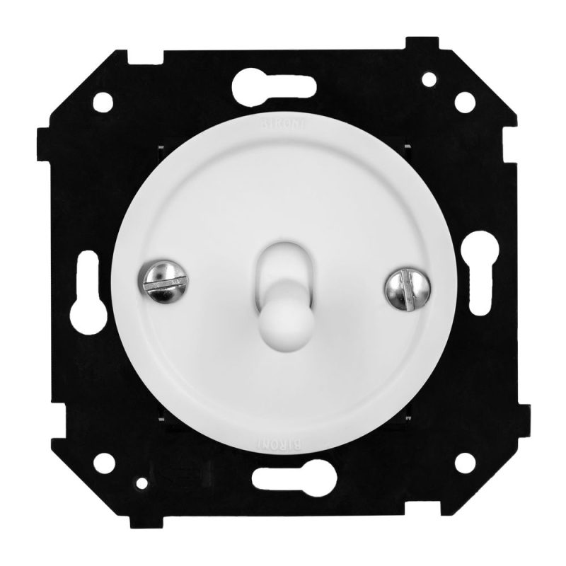 Выключатель одноклавишный проходной Bironi Шедель Бриз B3-231-21M