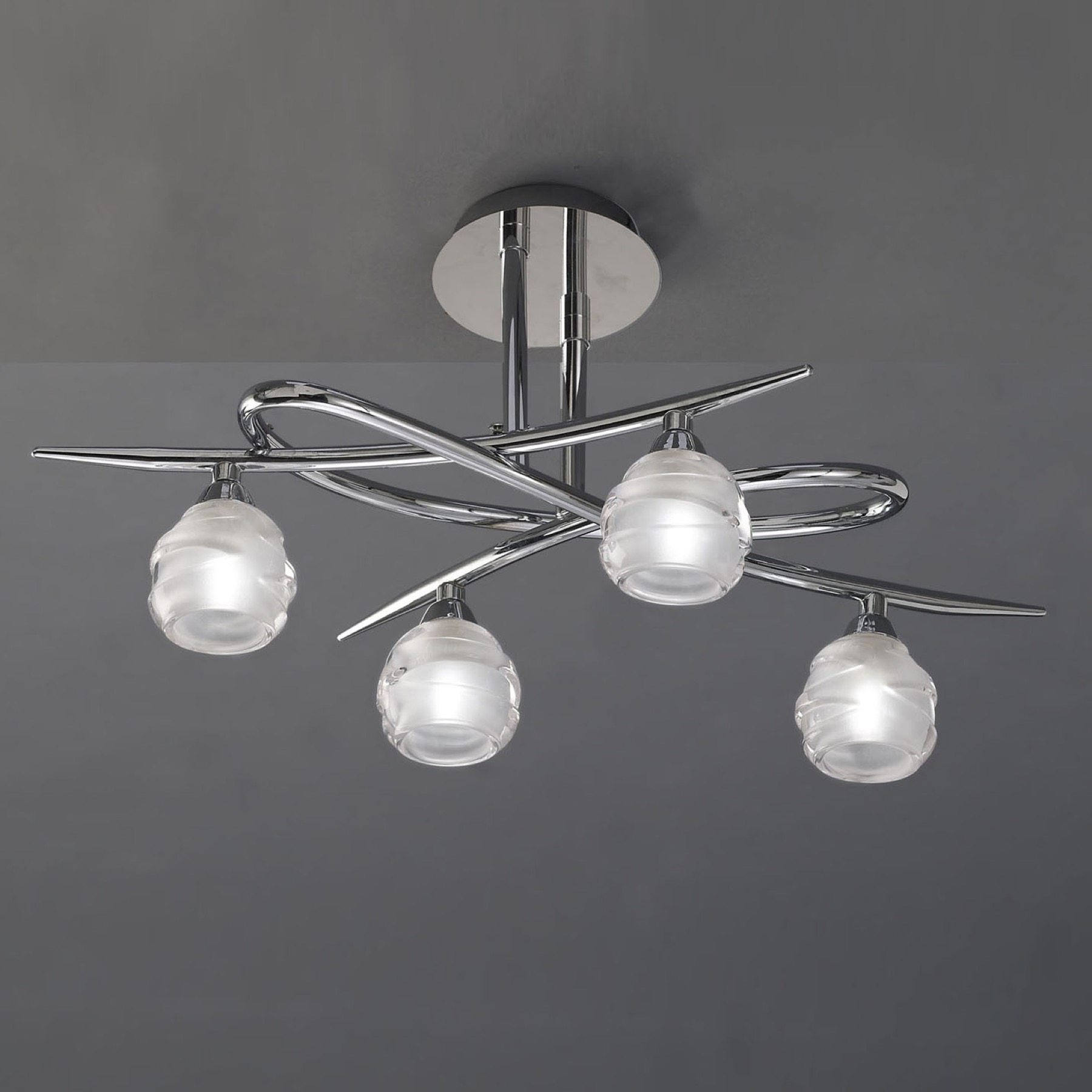 Потолочная led люстра Mantra Loop Chrome 1803