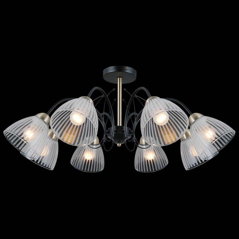 Люстра на штанге Illumico IL0198-8CSQ-79 BK AB