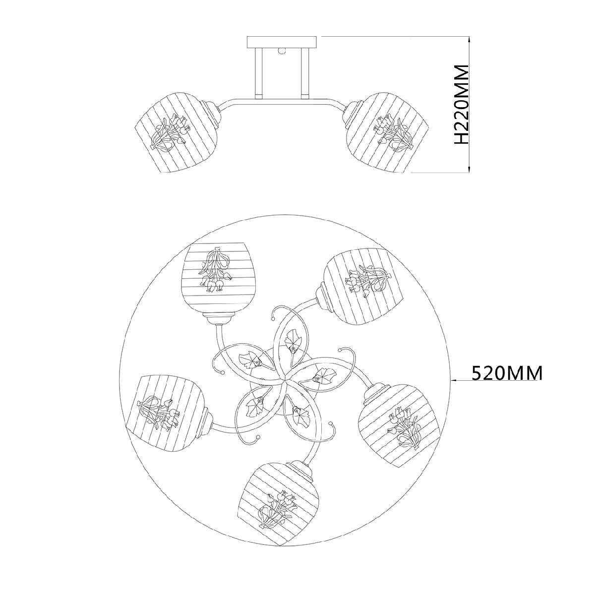 Потолочная люстра Escada Anemone 1121/5PL