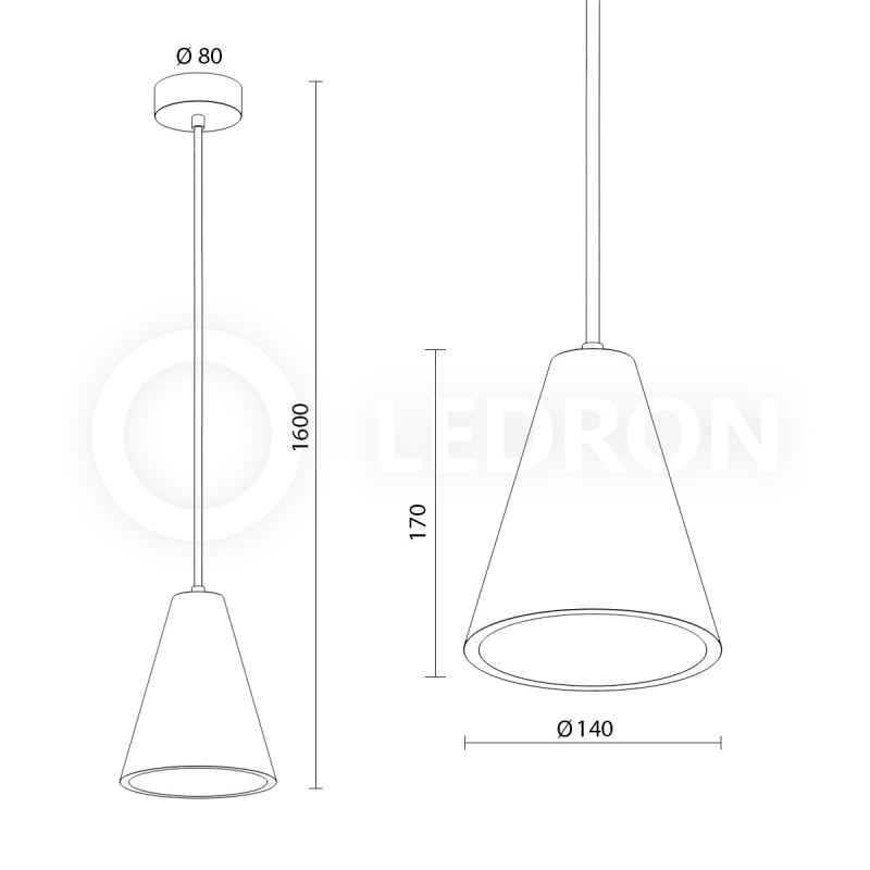 Подвесной светильник LeDron 2615C 00000014872