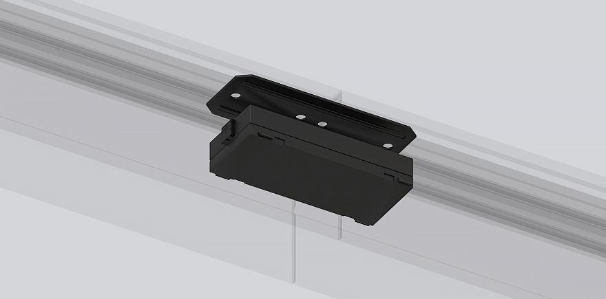 Прямой соединитель Luminotti Slimline L.200.2.BK