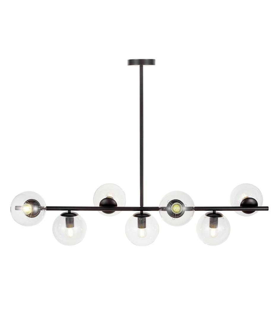 Люстра на штанге Lumina Deco Fredica LDP 6030-7 BK+PR