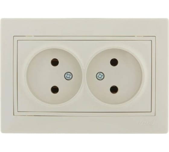Розетка двойная б/з Lezard Mira 701-0303-128B