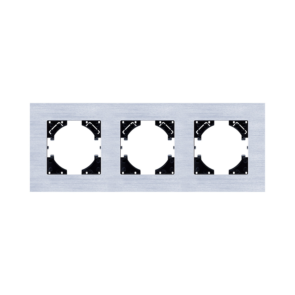 Рамка 3-постовая, серебро Kollinger Reflex AL RA3SR