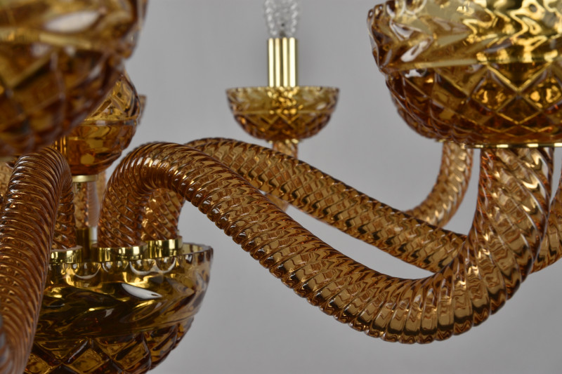 Подвесная люстра Bohemia Ivele Crystal 1311/10/240 G Am/Amber/M-1F