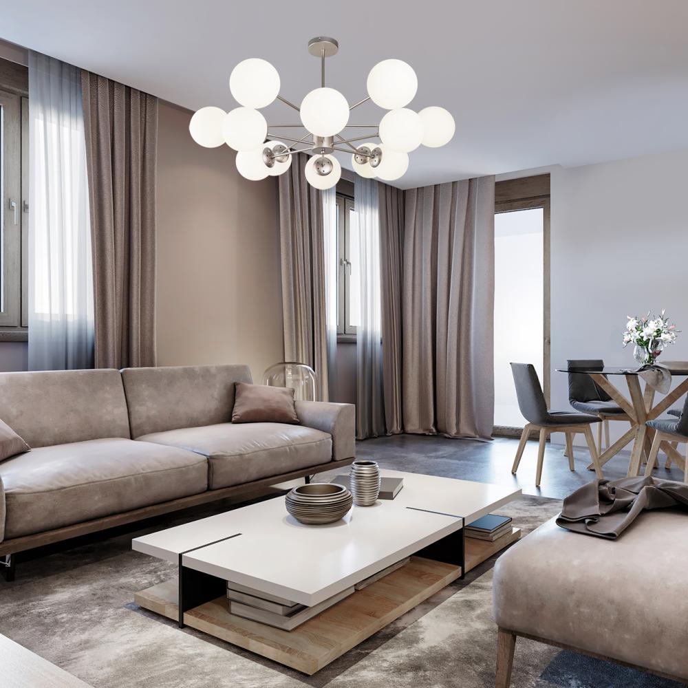 Люстра на штанге Escada Ethereal 2110/12P Nickel