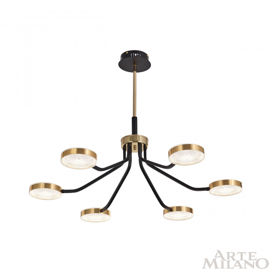 Люстра на штанге Arte Milano Ferrara 276079/6 BK/GD