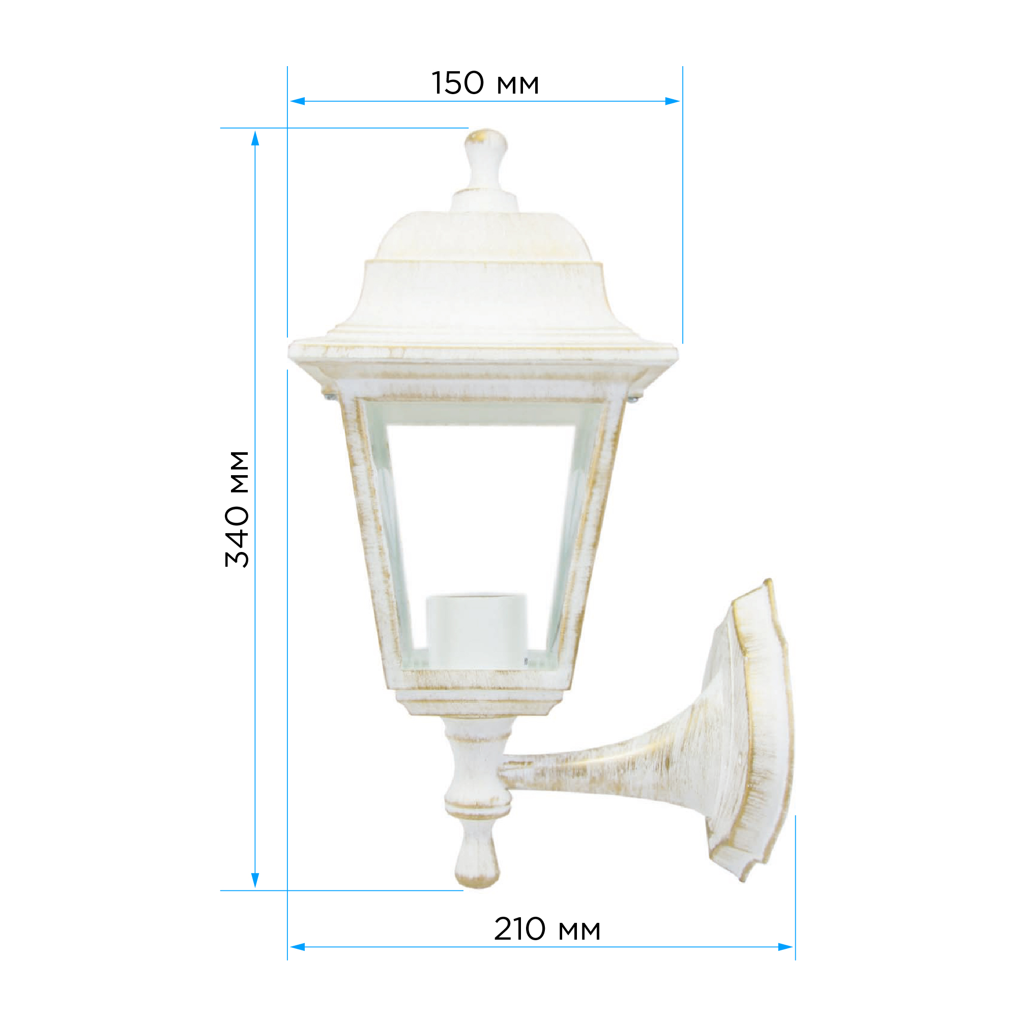 Уличный настенный светильник Apeyron Леда 11-11БЕЛП